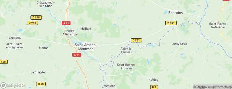 Charenton-du-Cher, France Map