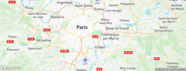 Charenton-le-Pont, France Map