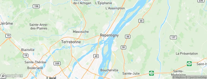 Charlemagne, Canada Map