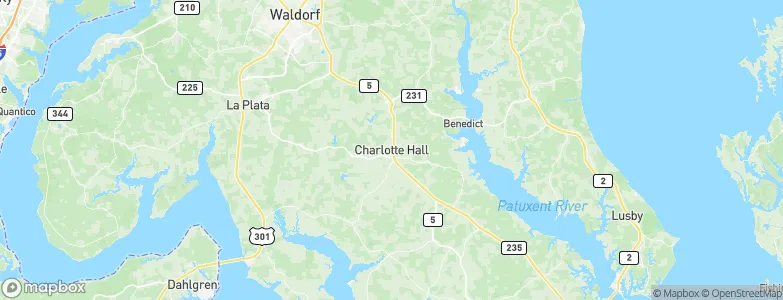 Charlotte Hall, United States Map