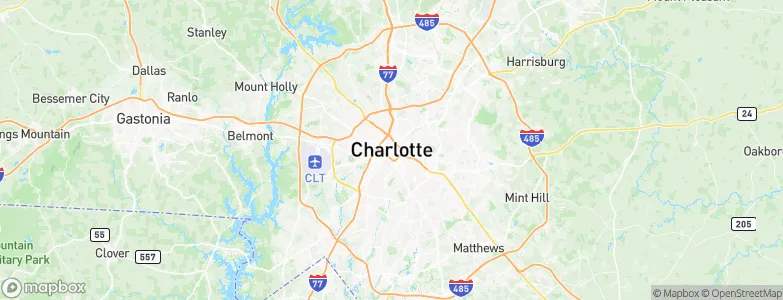 Charlotte, United States Map