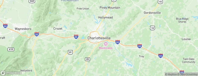 Charlottesville, United States Map