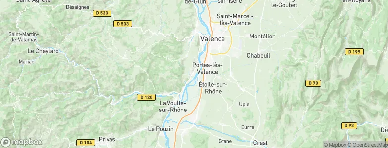 Charmes-sur-Rhône, France Map