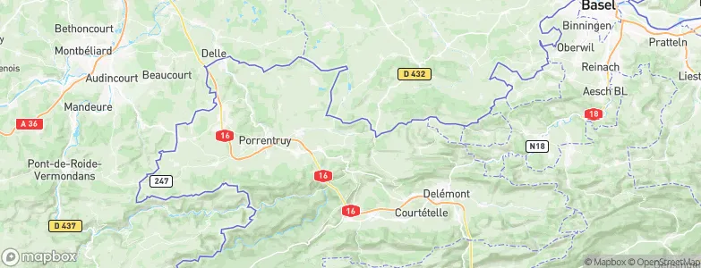Charmoille, Switzerland Map