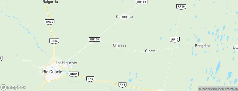 Charras, Argentina Map