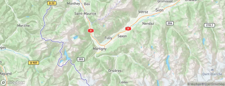 Charrat, Switzerland Map