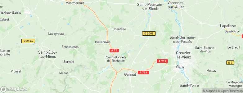 Charroux, France Map