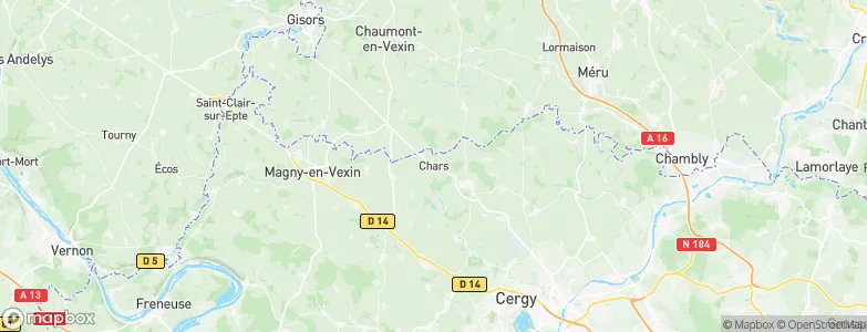 Chars, France Map