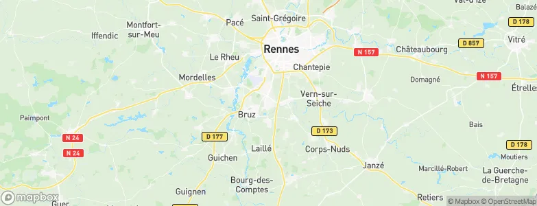 Chartres-de-Bretagne, France Map