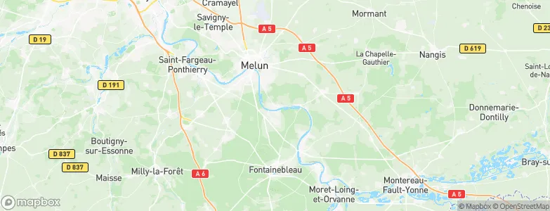 Chartrettes, France Map