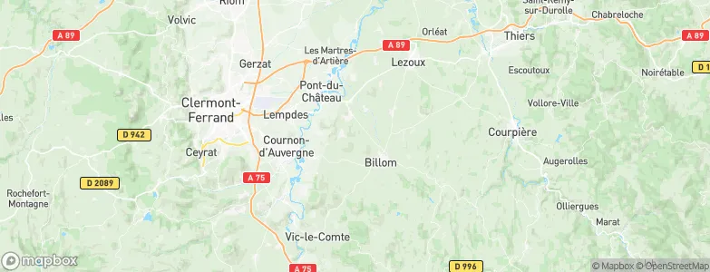 Chas, France Map