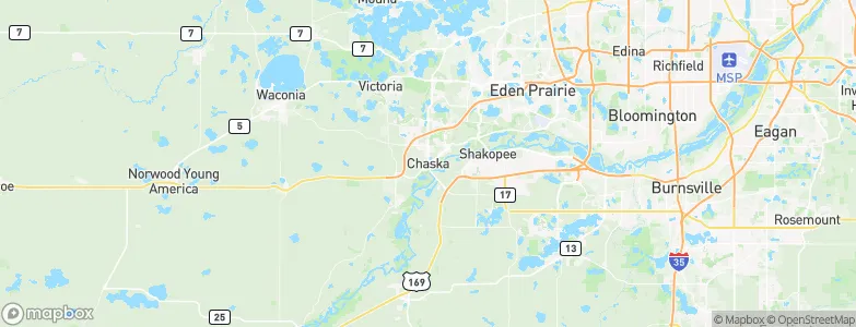 Chaska, United States Map