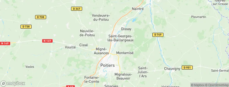 Chasseneuil-du-Poitou, France Map
