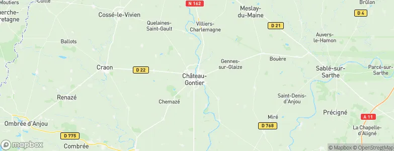Château-Gontier, France Map