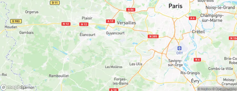 Châteaufort, France Map