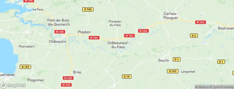 Châteauneuf-du-Faou, France Map