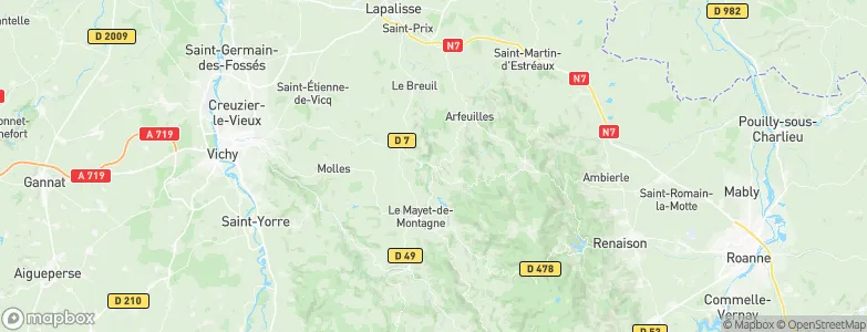Châtel-Montagne, France Map