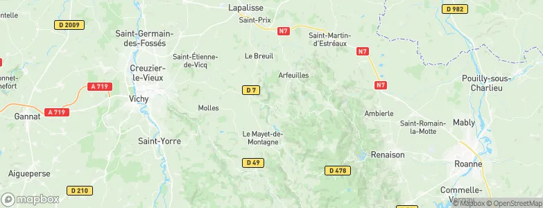 Châtel-Montagne, France Map