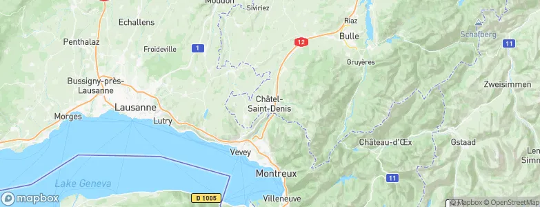 Châtel-Saint-Denis, Switzerland Map