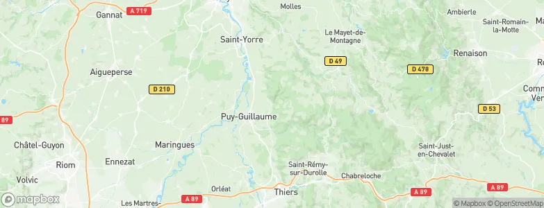 Châteldon, France Map