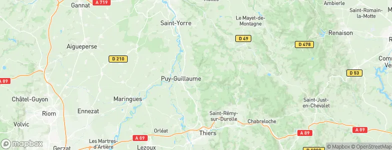 Châteldon, France Map