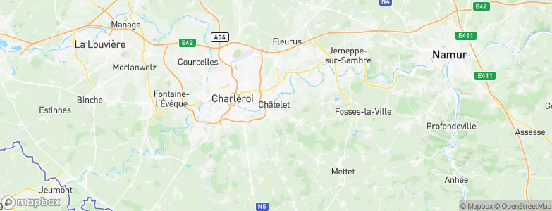 Châtelet, Belgium Map
