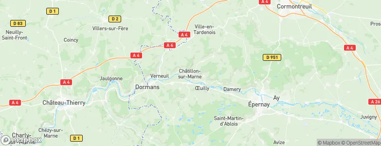 Châtillon-sur-Marne, France Map