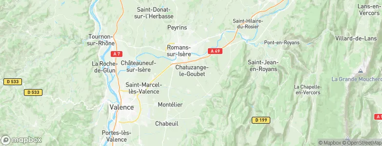 Chatuzange-le-Goubet, France Map