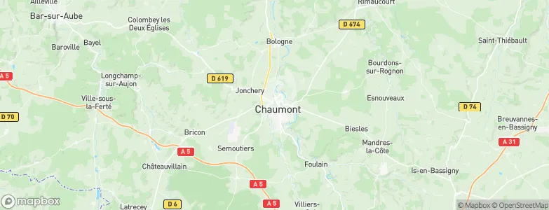 Chaumont, France Map