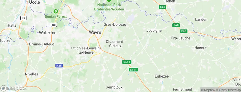 Chaumont-Gistoux, Belgium Map