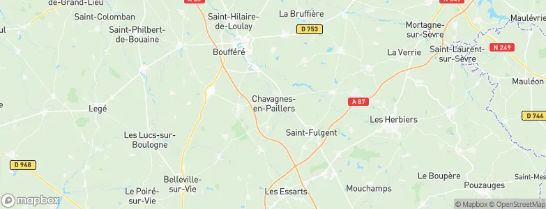 Chavagnes-en-Paillers, France Map