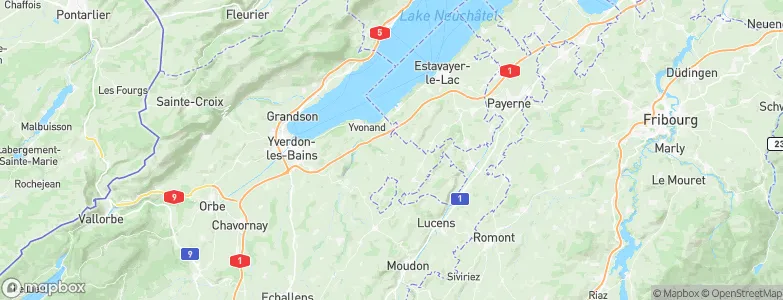 Chavannes-le-Chêne, Switzerland Map