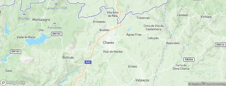 Chaves Municipality, Portugal Map