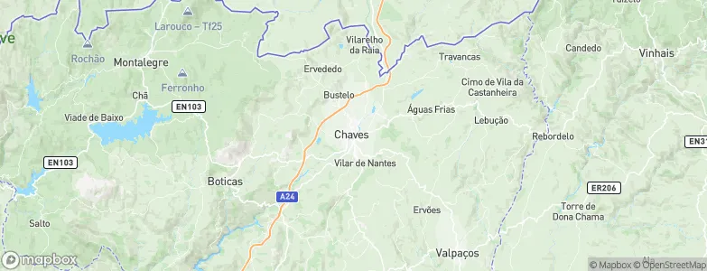 Chaves, Portugal Map