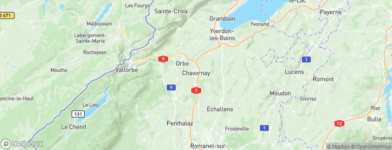 Chavornay, Switzerland Map
