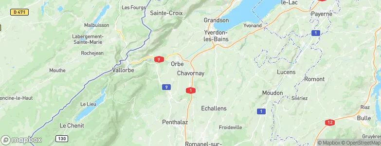 Chavornay, Switzerland Map