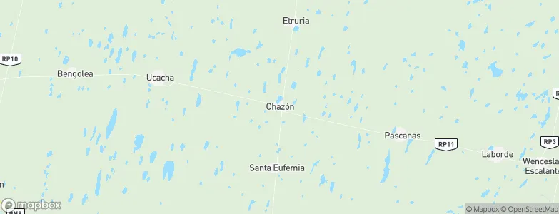 Chazón, Argentina Map