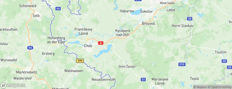Cheb District, Czechia Map