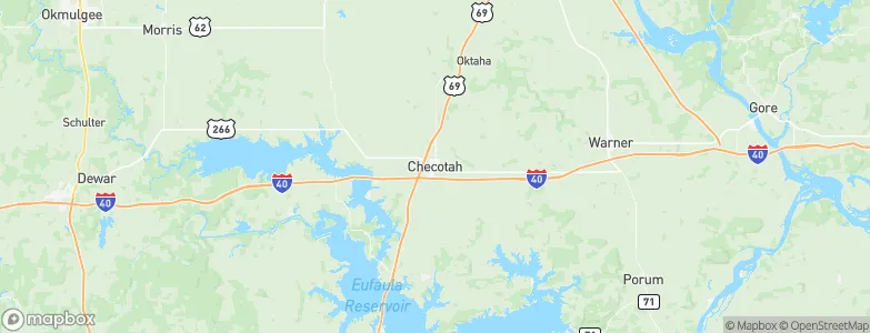 Checotah, United States Map