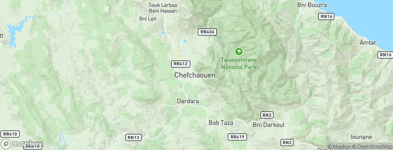 Chefchaouene, Morocco Map