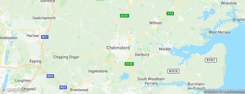 Chelmsford District, United Kingdom Map