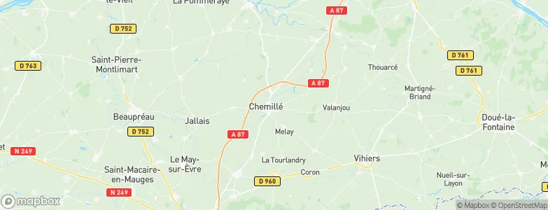 Chemillé-en-Anjou, France Map