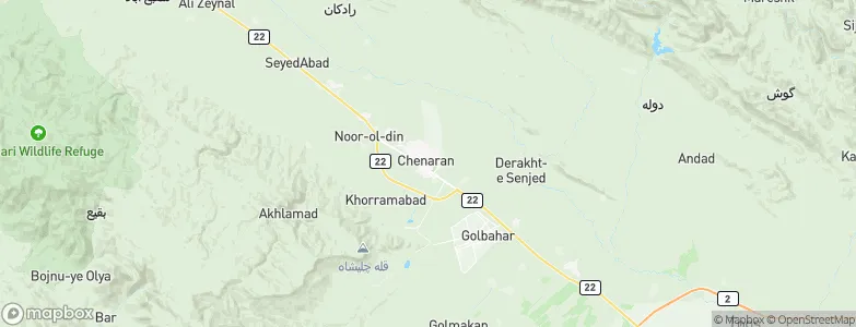 Chenārān, Iran Map