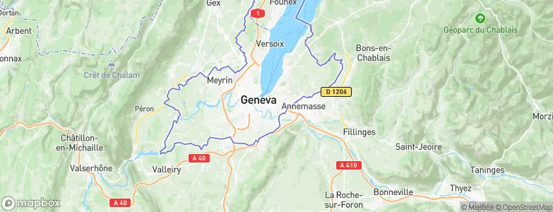 Chêne-Bougeries, Switzerland Map