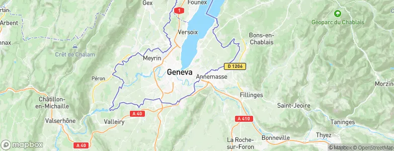 Chêne-Bourg, Switzerland Map