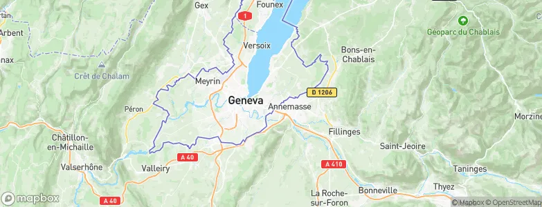 Chêne-Bourg, Switzerland Map