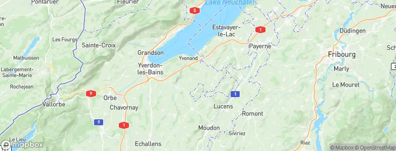Chêne-Pâquier, Switzerland Map