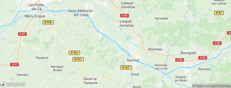 Chênehutte-Trèves-Cunault, France Map