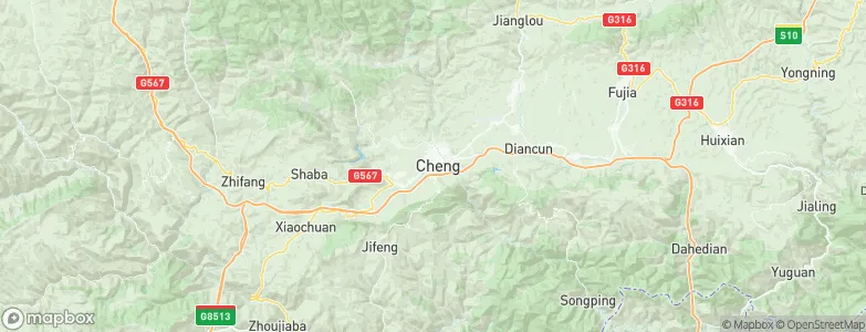 Chengxian Chengguanzhen, China Map