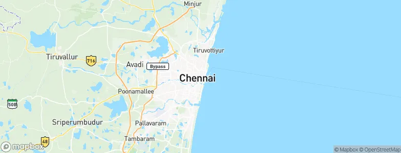 Chennai, India Map